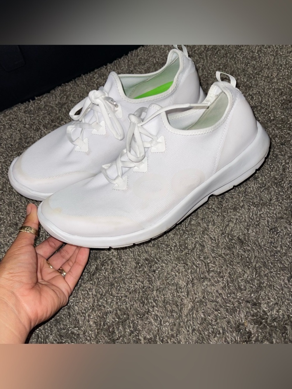 OOFOS OOmg Sport LS Recovery Men’s Sneakers White Size 11 08012024-11 - Picture 7 of 8
